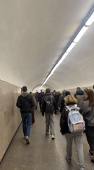 Routine metro commute captured in Saint Petersburg subway system