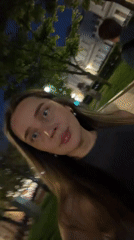 Woman films selfie video on quiet Moscow street