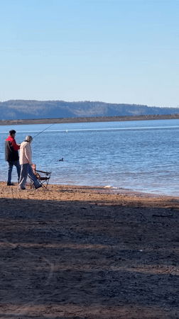 Peaceful lakeside recreation captured across 12-minute span on May 3