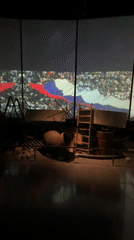 Museum visitor documents Yeltsin Center exhibits in Yekaterinburg