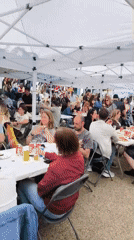 Outdoor dining event with tents observed in Ripollet