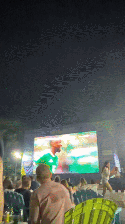Sofia crowds gather for outdoor soccer viewing event