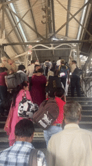 Vande Bharat Express arrives at Amritsar Junction in ceremonial style