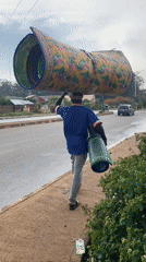 Daily street life observed in Bukuru, Nigeria sidewalks