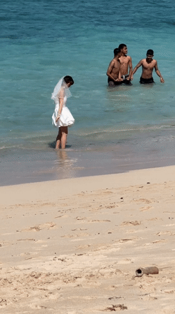 Beach wedding and leisure activities documented in Kuta Selatan