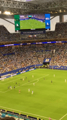 Packed Hard Rock Stadium hosts a live soccer match