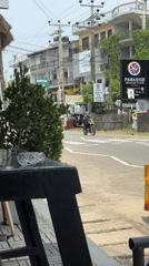 Morning street scene captured in Mirissa, Sri Lanka