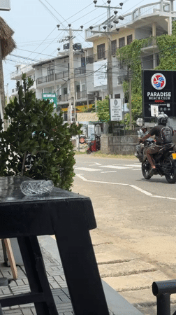Morning street scene captured in Mirissa, Sri Lanka