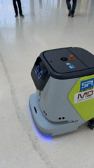 Robotic floor cleaner spotted operating in Moscow public building