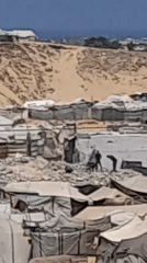 Daily life inside a displacement camp in Khan Yunis
