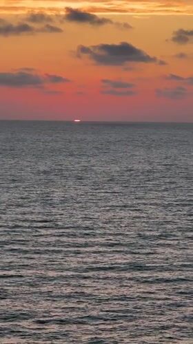 Sunset captured by witnesses along Netanya coastline