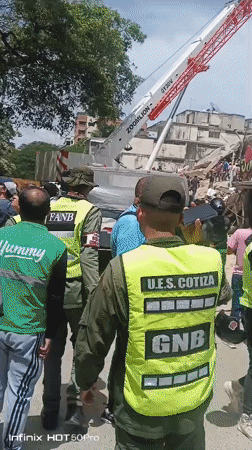 Building collapse response underway in central Caracas