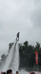 Flyboarding stunts and outdoor water activities in Moscow