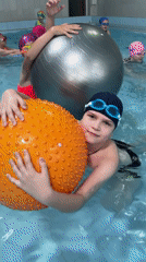 Children play and swim at indoor pool in Birobidzhan