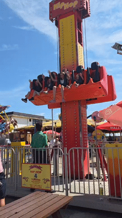 St Leonards fairground busy on a bright summer afternoon