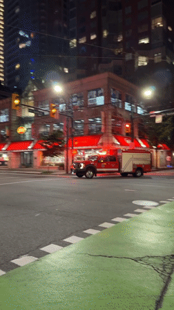 Late-night street scenes around Vancouver's West End church district