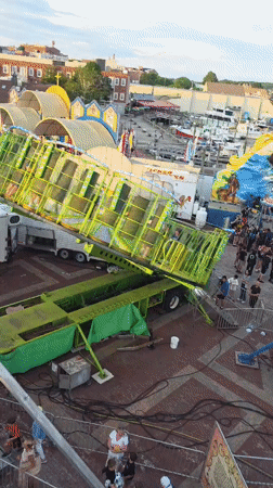 Gloucester waterfront carnival caught from ground and air