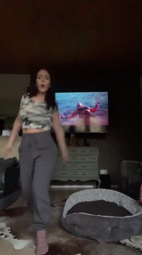 Couple enjoys quiet Saturday afternoon dancing, cooking, dog walking