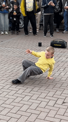 Breakdancers perform hip-hop routines for crowds in Moscow square