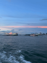 Sunset views captured along Pattaya City coastline during evening hours