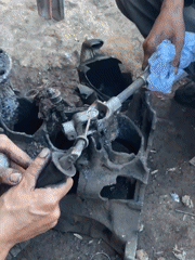 Outdoor welding repairs conducted on metallic component in Kandahar