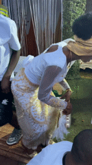 Wedding celebration held in traditional attire in Ogbe, Nigeria