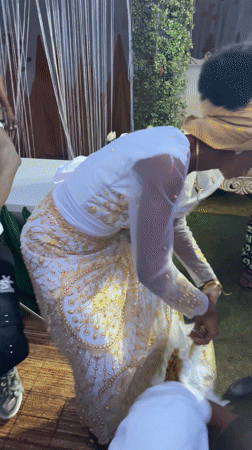 Wedding celebration held in traditional attire in Ogbe, Nigeria