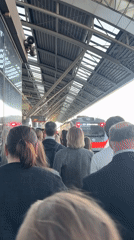 Routine afternoon activity observed at Khimki train station