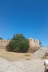 Exploring ancient stone fortress ruins in Anthidon, Greece