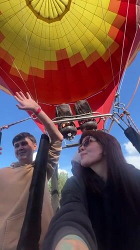 Hot air balloon prep, child drumming observed in Chaykovsky