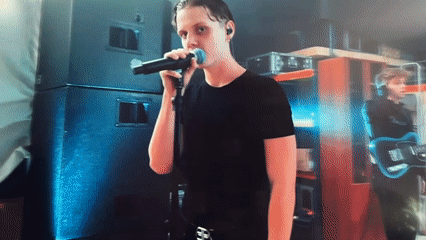 Band performs in industrial venue in Ust-Ilimsk, Russia