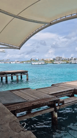 Morning harbor views captured from waterfront in Malé, Maldives