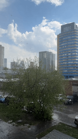 Light rain observed across Yekaterinburg residential areas