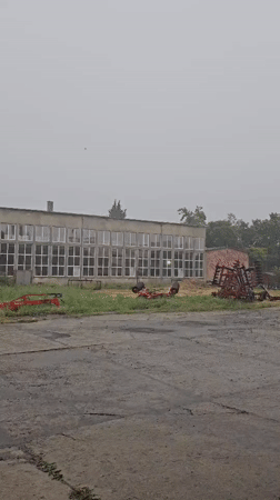 Industrial facility documented in Karnobat during overcast weather