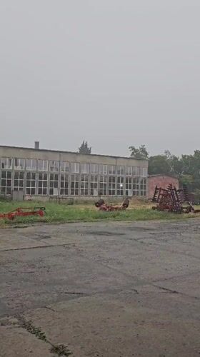 Industrial facility documented in Karnobat during overcast weather