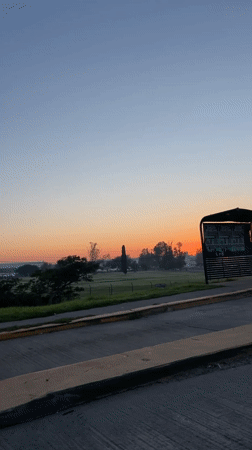 Sunrise observed over green field in El Triángulo, Argentina