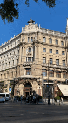 Tourist captures Budapest's ornate architecture at New York Café