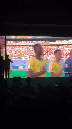 Public soccer viewing draws crowds in Dhaka