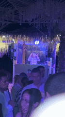 Beach club party with DJ and tropical decor in Burgas