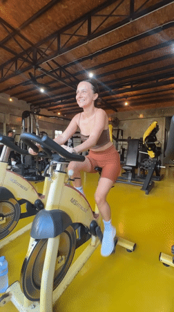 Morning in Baan Mae Nam: gym workout and a street ride