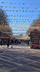 Outdoor market bustles with food vendors in Kaliningrad
