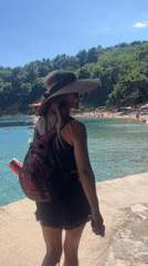 Typical beach day unfolds in sunny Budva, Montenegro