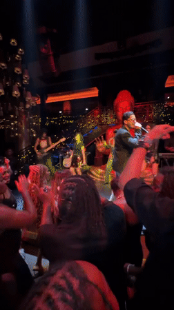 Live band and dancing at a Marrakesh nightclub