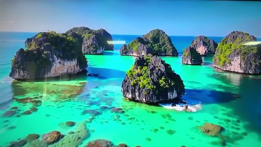 Aerial tropical paradise footage compilation from Dnipro Ukraine