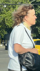 Clown in red wig spotted on a Varna street