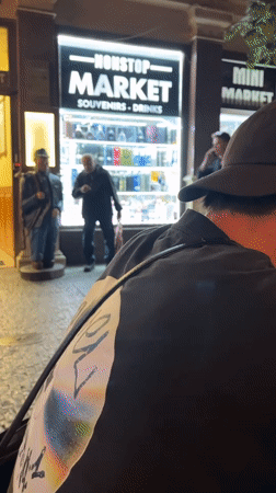 Person spotted at multiple Prague locations during evening walk