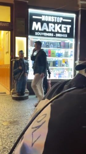 Person spotted at multiple Prague locations during evening walk