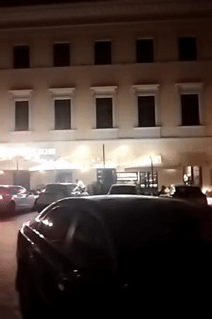 Odesa's historic center on a lively summer night