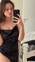 Woman documents outfit changes in mirror selfies in Scafati