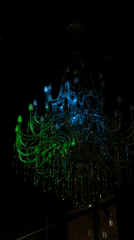 Ornate chandelier documented in Moscow indoor venue